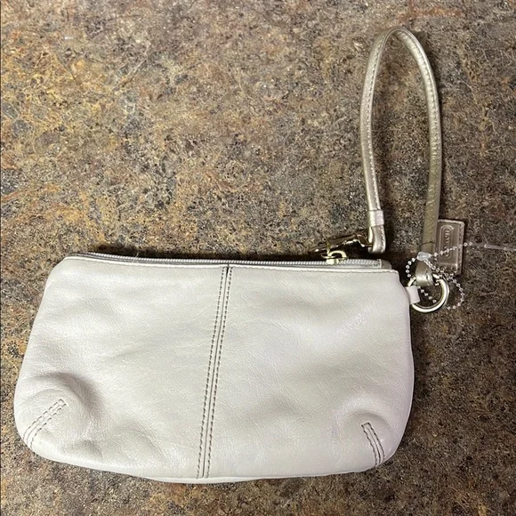 Coach White Leather Wristlet - Picture 2 of 5